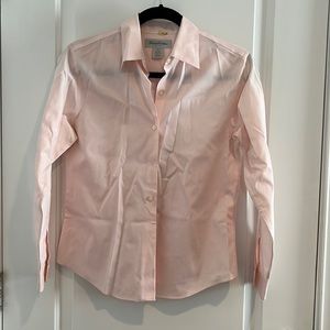 Brooks Brothers, pink, Petite non-iron Cotton Button up shirt, Size 4P